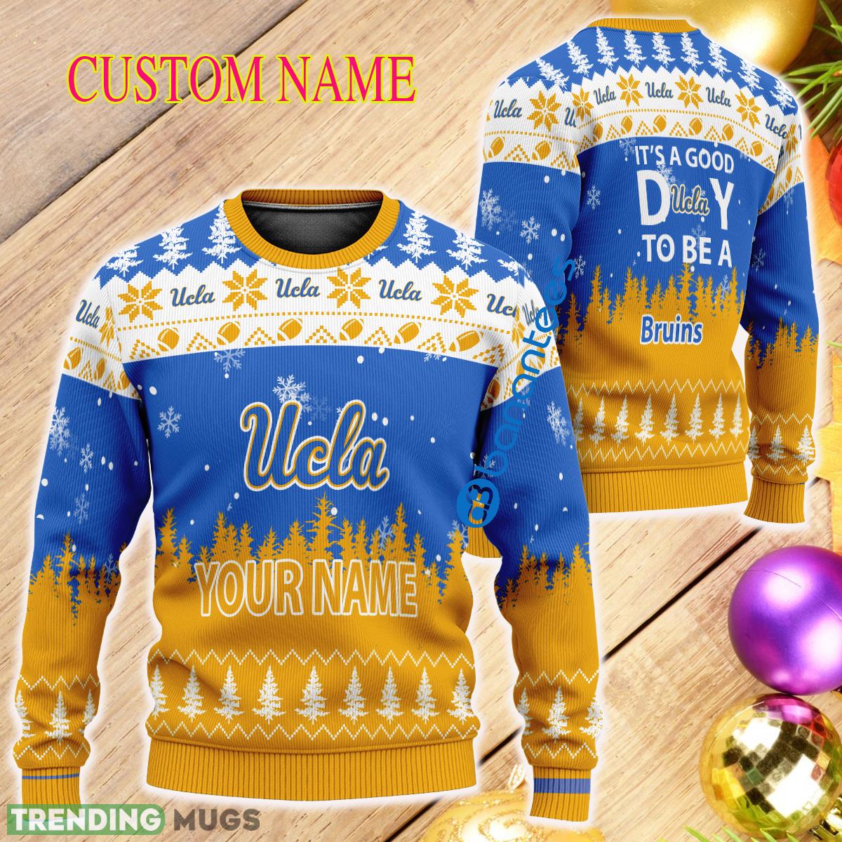 Custom Name It A Good Day To Be A UCLA Bruins Ugly Christmas Sweater - Custom Name It A Good Day To Be A UCLA Bruins Ugly Christmas Sweater