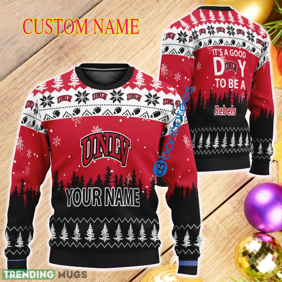 Custom Name It A Good Day To Be A UNLV Rebels Ugly Christmas Sweater - Custom Name It A Good Day To Be A UNLV Rebels Ugly Christmas Sweater Custom Name It A Good Day To Be A UNLV Rebels Ugly Christmas Sweater - Custom Name It A Good Day To Be A UNLV Rebels Ugly Christmas Sweater
