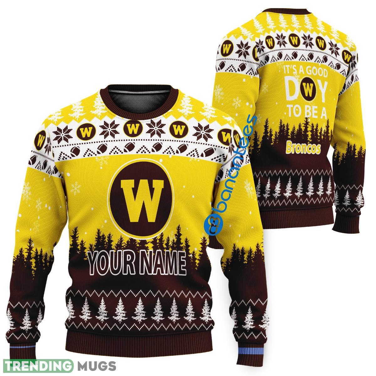 Custom Name It A Good Day To Be A Western Michigan Broncos Ugly Christmas Sweater - Custom Name It A Good Day To Be A Western Michigan Broncos Ugly Christmas Sweater Custom Name It A Good Day To Be A Western Michigan Broncos Ugly Christmas Sweater - Custom Name It A Good Day To Be A Western Michigan Broncos Ugly Christmas Sweater