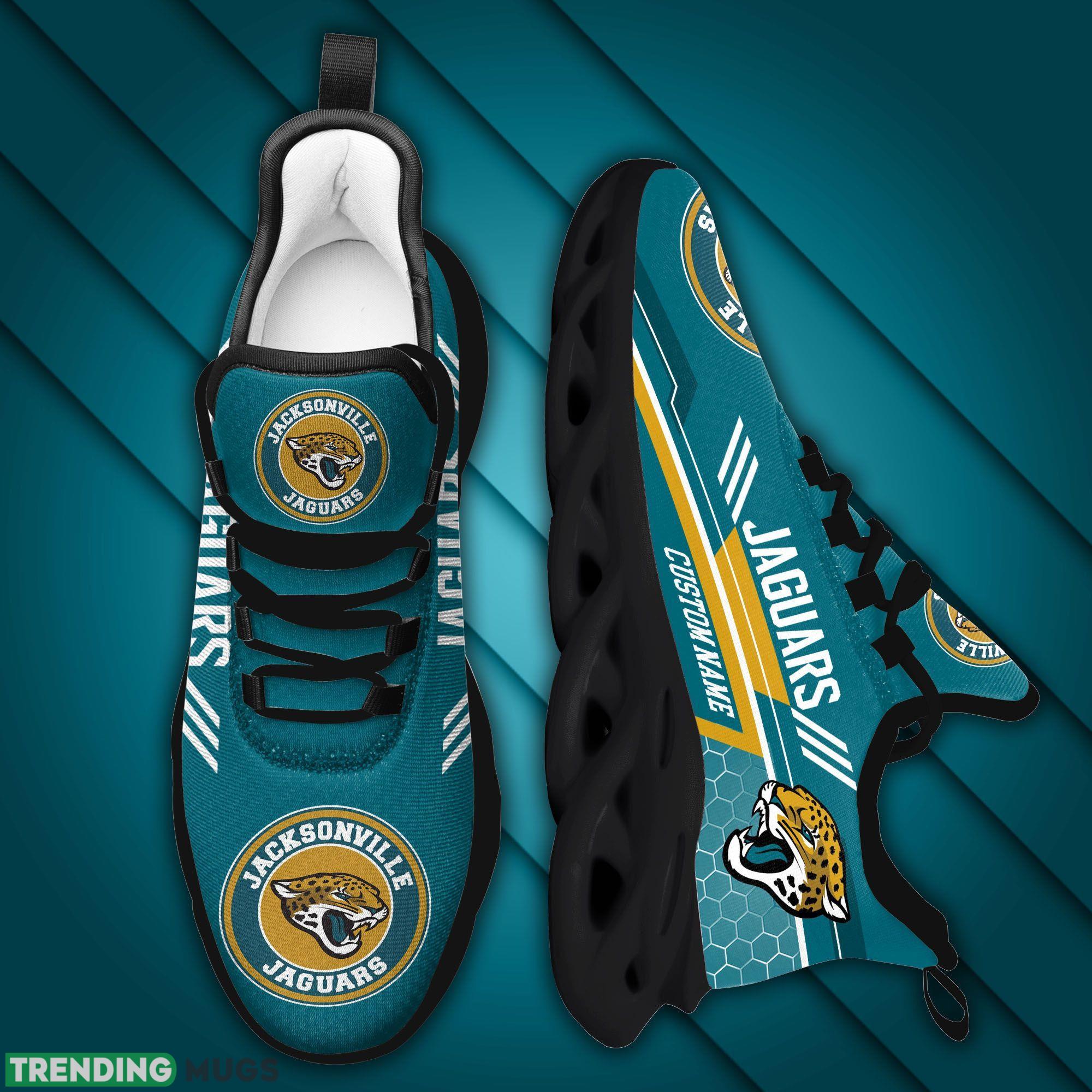 Custom Name Jacksonville Jaguars Custom Max Soul Sneakers For Men Women Football Fanfootball Fan Max Soul Custom Name Jacksonville Jaguars Custom Max Soul Sneakers For Men Women Football Fanfootball Fan Max Soul