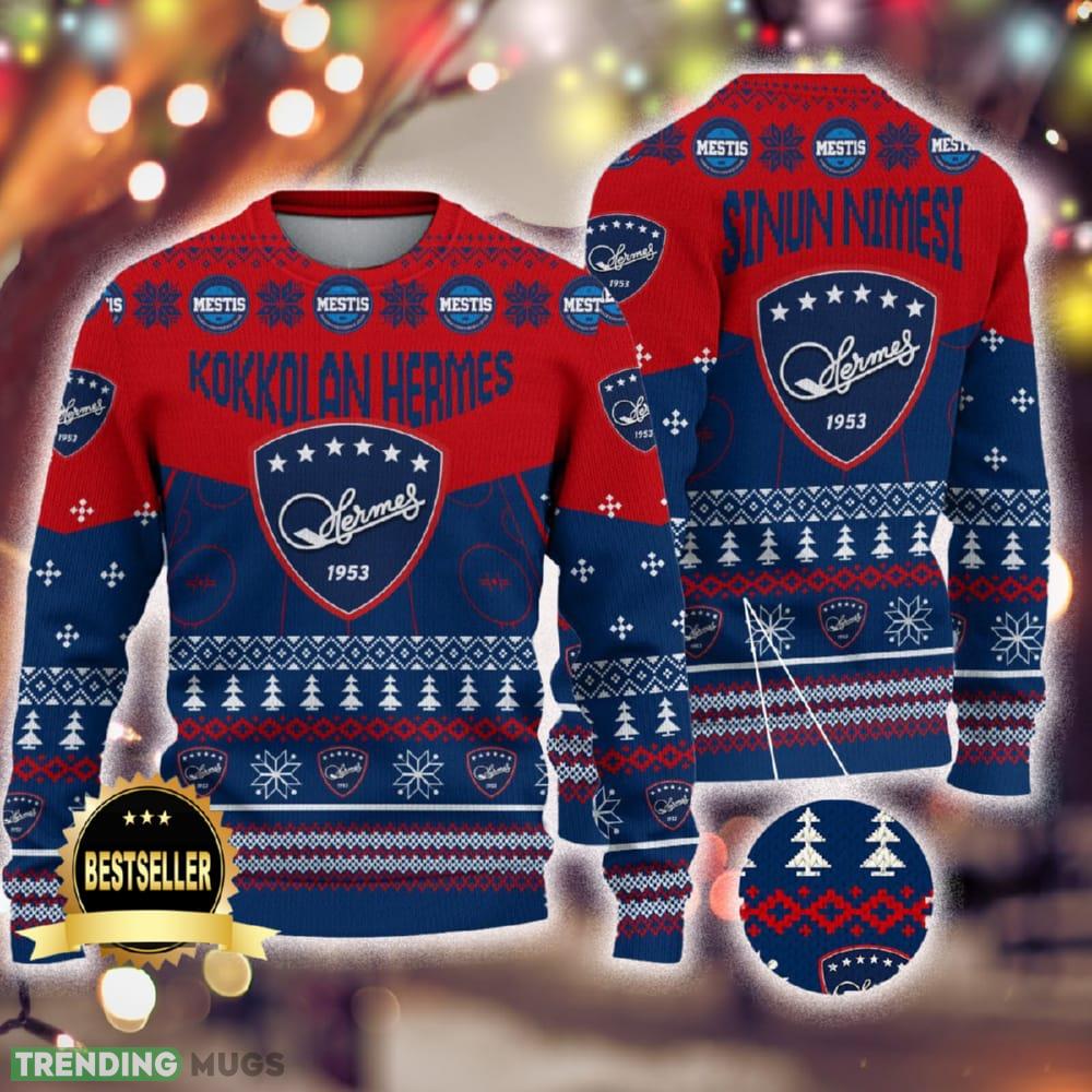 Custom Name Kokkolan Hermes Ugly Christmas Sweater New Logo Gift For Men And Women Fans - Custom Name Kokkolan Hermes Ugly Christmas Sweater New Logo Gift For Men And Women Fans Custom Name Kokkolan Hermes Ugly Christmas Sweater New Logo Gift For Men And Women Fans - Custom Name Kokkolan Hermes Ugly Christmas Sweater New Logo Gift For Men And Women Fans