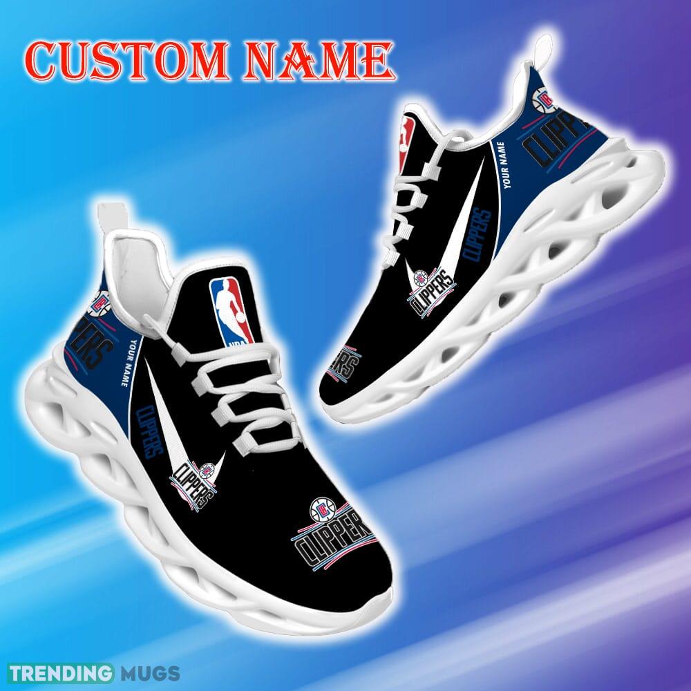 Custom Name Los Angeles Clippers NBA Max Soul Shoes Iconic Gift Fans Running Sneakers New Shoes Max Soul Custom Name Los Angeles Clippers NBA Max Soul Shoes Iconic Gift Fans Running Sneakers New Shoes Max Soul