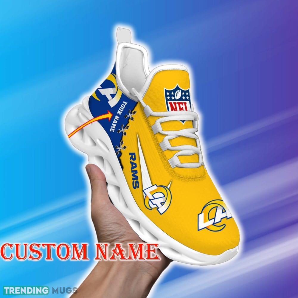 Custom Name Los Angeles Rams NFL Max Soul Shoes Urban Gift Fans Running Sneakers New Shoes Max Soul Custom Name Los Angeles Rams NFL Max Soul Shoes Urban Gift Fans Running Sneakers New Shoes Max Soul