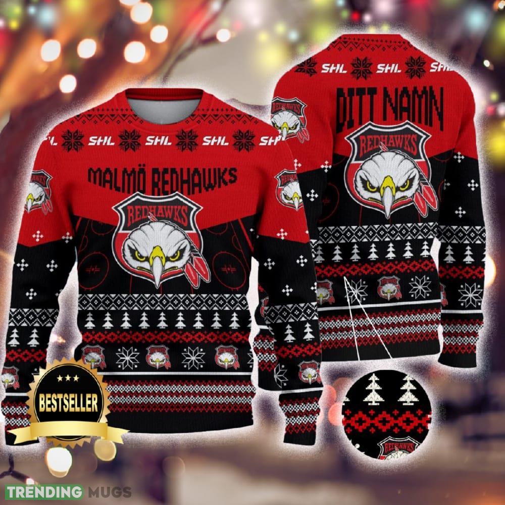 Custom Name Malmo Redhawks Ugly Christmas Sweater New Logo Gift For Men And Women Fans - Custom Name Malmo Redhawks Ugly Christmas Sweater New Logo Gift For Men And Women Fans Custom Name Malmo Redhawks Ugly Christmas Sweater New Logo Gift For Men And Women Fans - Custom Name Malmo Redhawks Ugly Christmas Sweater New Logo Gift For Men And Women Fans