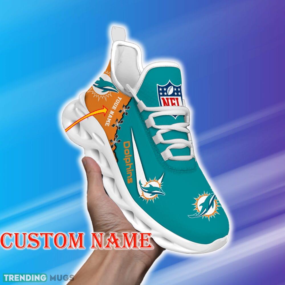 Custom Name Miami Dolphins NFL Max Soul Shoes Symbolize Gift Fans Running Sneakers New Shoes Max Soul Custom Name Miami Dolphins NFL Max Soul Shoes Symbolize Gift Fans Running Sneakers New Shoes Max Soul