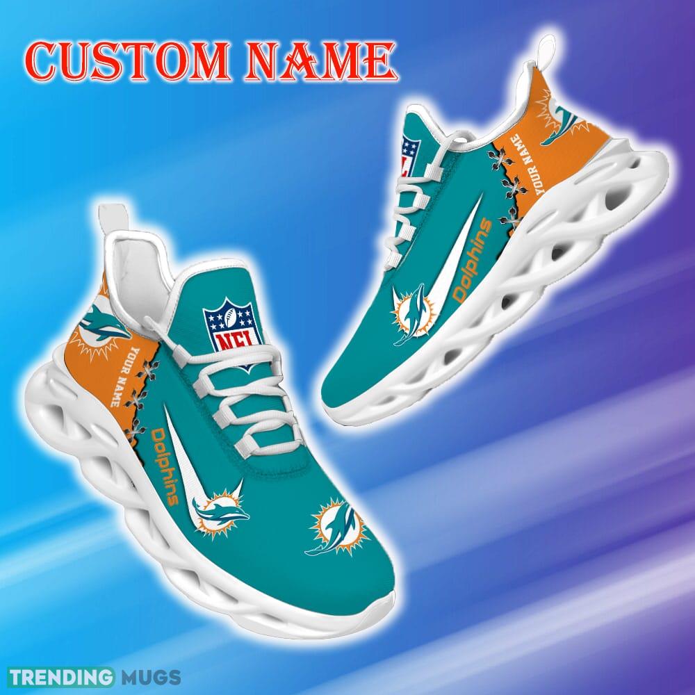 Custom Name Miami Dolphins NFL Max Soul Shoes Symbolize Gift Fans Running Sneakers New Shoes Max Soul Custom Name Miami Dolphins NFL Max Soul Shoes Symbolize Gift Fans Running Sneakers New Shoes Max Soul