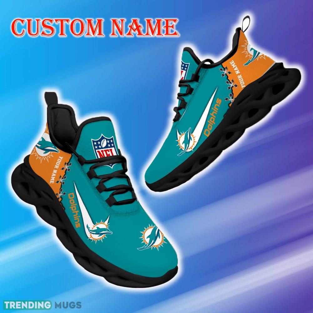 Custom Name Miami Dolphins NFL Max Soul Shoes Symbolize Gift Fans Running Sneakers New Shoes Max Soul Custom Name Miami Dolphins NFL Max Soul Shoes Symbolize Gift Fans Running Sneakers New Shoes Max Soul