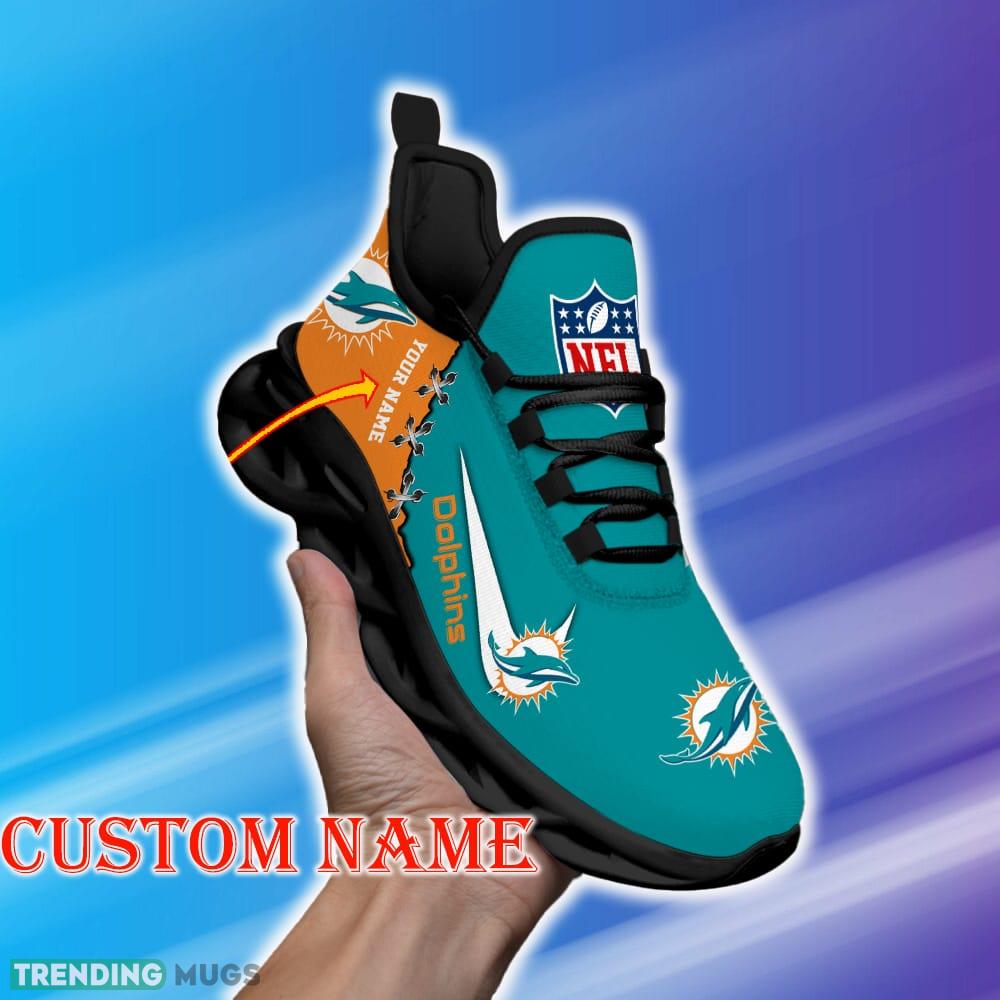 Custom Name Miami Dolphins NFL Max Soul Shoes Symbolize Gift Fans Running Sneakers New Shoes - Miami Dolphins Personalized NFL Premium Luxury Max Soul Shoes_1 Custom Name Miami Dolphins NFL Max Soul Shoes Symbolize Gift Fans Running Sneakers New Shoes - Miami Dolphins Personalized NFL Premium Luxury Max Soul Shoes_1