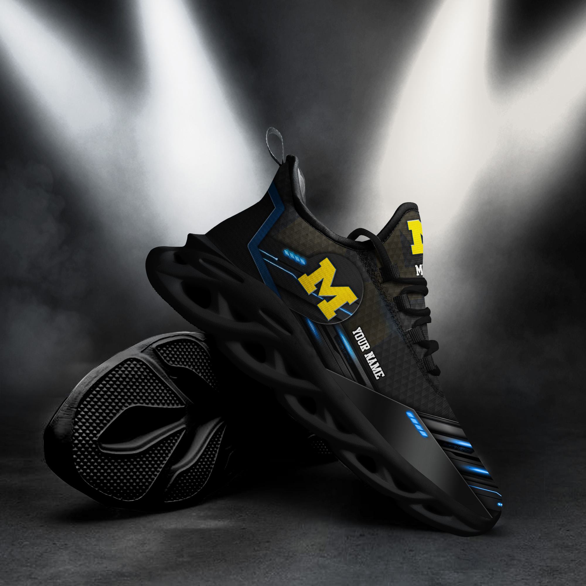 Custom Name Michigan Wolverines Team Black Fashion forward Sports Sneakers Ideas For Men And Women Gift Max Soul Shoes Max Soul Custom Name Michigan Wolverines Team Black Fashion forward Sports Sneakers Ideas For Men And Women Gift Max Soul Shoes Max Soul