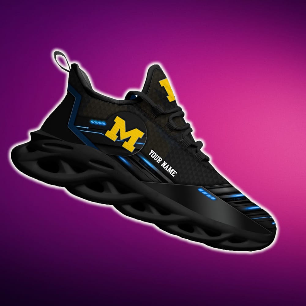Custom Name Michigan Wolverines Team Black Fashion forward Sports Sneakers Ideas For Men And Women Gift Max Soul Shoes Max Soul Custom Name Michigan Wolverines Team Black Fashion forward Sports Sneakers Ideas For Men And Women Gift Max Soul Shoes Max Soul
