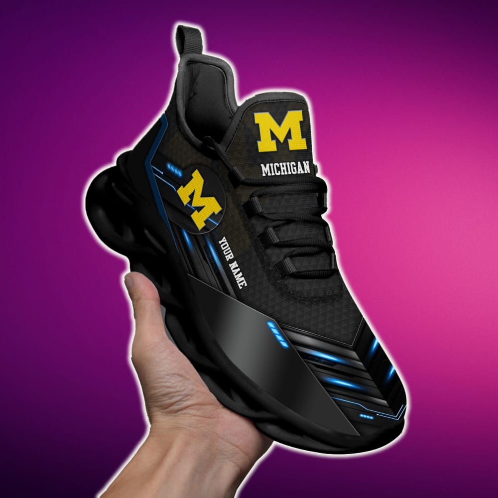 Custom Name Michigan Wolverines Team Black Fashion forward Sports Sneakers Ideas For Men And Women Gift Max Soul Shoes Max Soul Custom Name Michigan Wolverines Team Black Fashion forward Sports Sneakers Ideas For Men And Women Gift Max Soul Shoes Max Soul