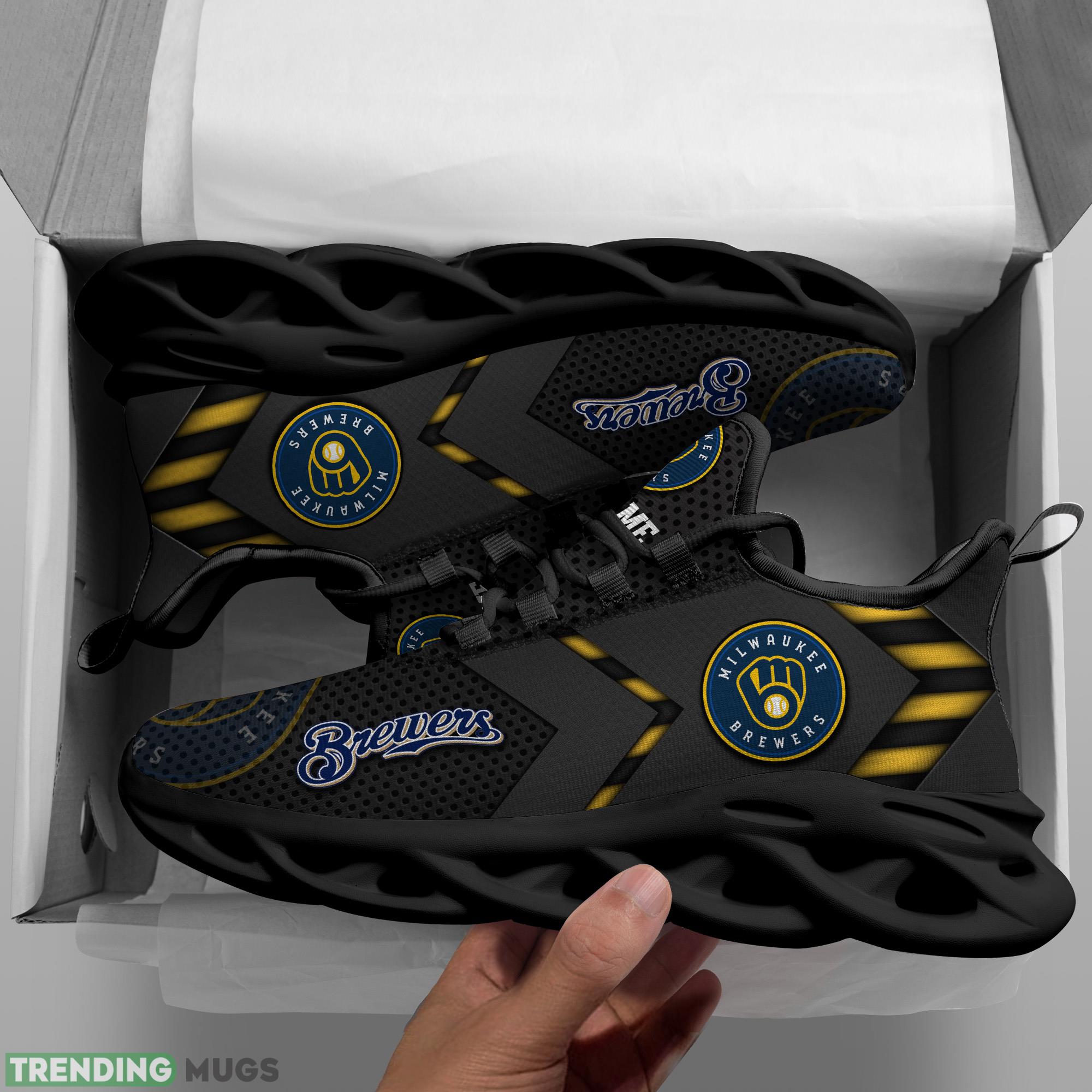 Custom Name Milwaukee Brewers MLB Max Soul Shoes Mark Gift Fans Running Sneakers New Shoes Max Soul Custom Name Milwaukee Brewers MLB Max Soul Shoes Mark Gift Fans Running Sneakers New Shoes Max Soul