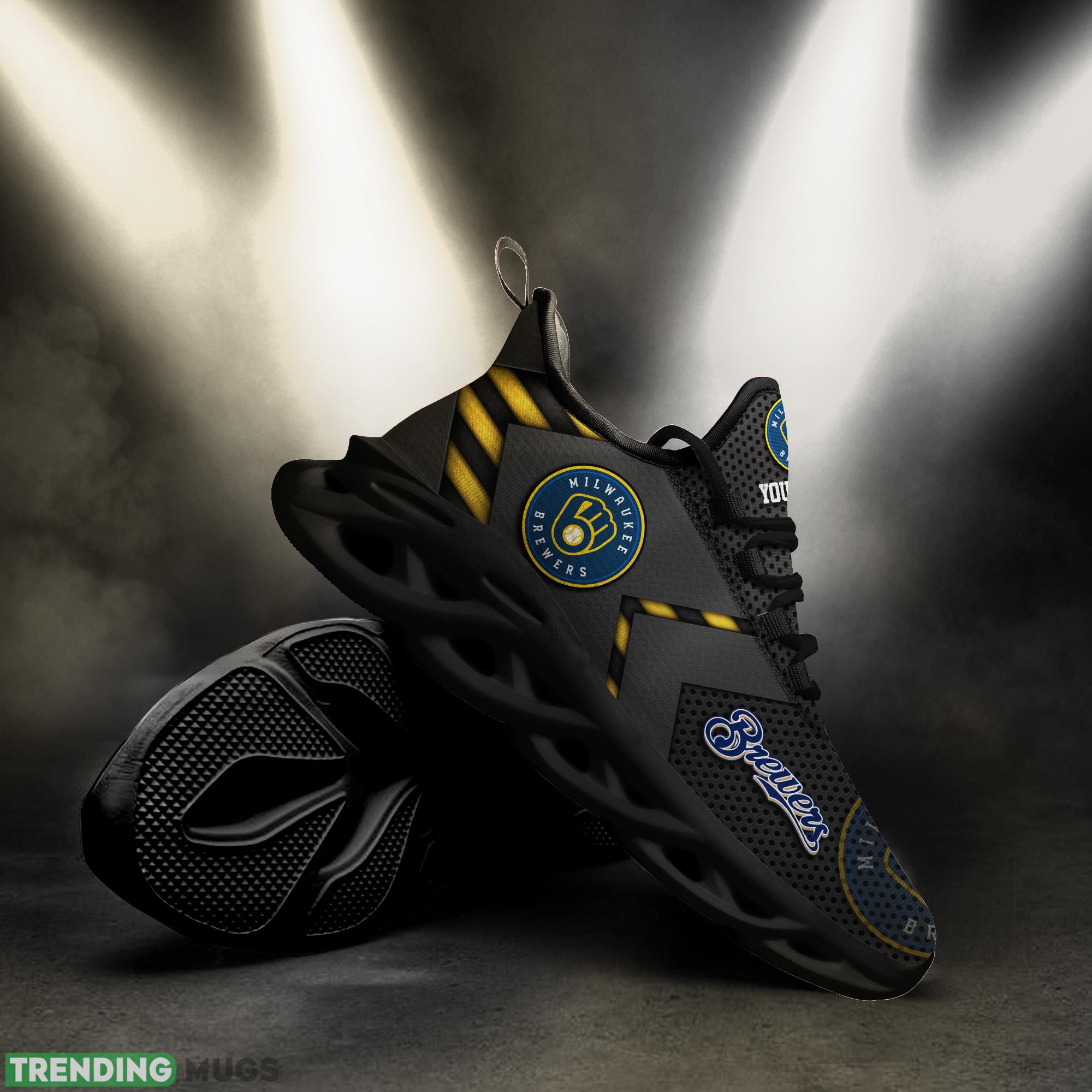 Custom Name Milwaukee Brewers MLB Max Soul Shoes Mark Gift Fans Running Sneakers New Shoes Max Soul Custom Name Milwaukee Brewers MLB Max Soul Shoes Mark Gift Fans Running Sneakers New Shoes Max Soul