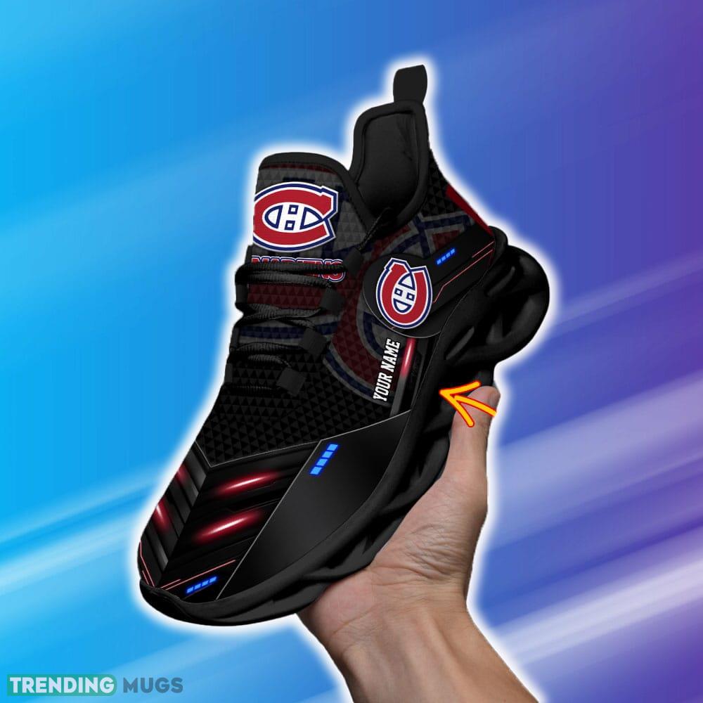 Custom Name Montreal Canadiens NHL Sport Black Max Soul Shoes Recognizable Gift Fans Running Sneakers New Shoes - Montreal Canadiens Personalized NHL Sport Black Max Soul Shoes_1 Custom Name Montreal Canadiens NHL Sport Black Max Soul Shoes Recognizable Gift Fans Running Sneakers New Shoes - Montreal Canadiens Personalized NHL Sport Black Max Soul Shoes_1