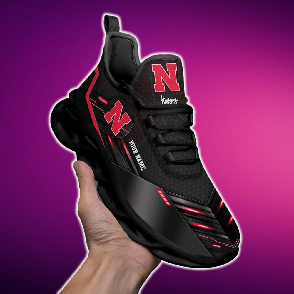 Custom Name Nebraska Cornhuskers Team Black Max Soul Shoes NCAA Teams For Fans Running Sports Shoes New Men And Women Max Soul Custom Name Nebraska Cornhuskers Team Black Max Soul Shoes NCAA Teams For Fans Running Sports Shoes New Men And Women Max Soul