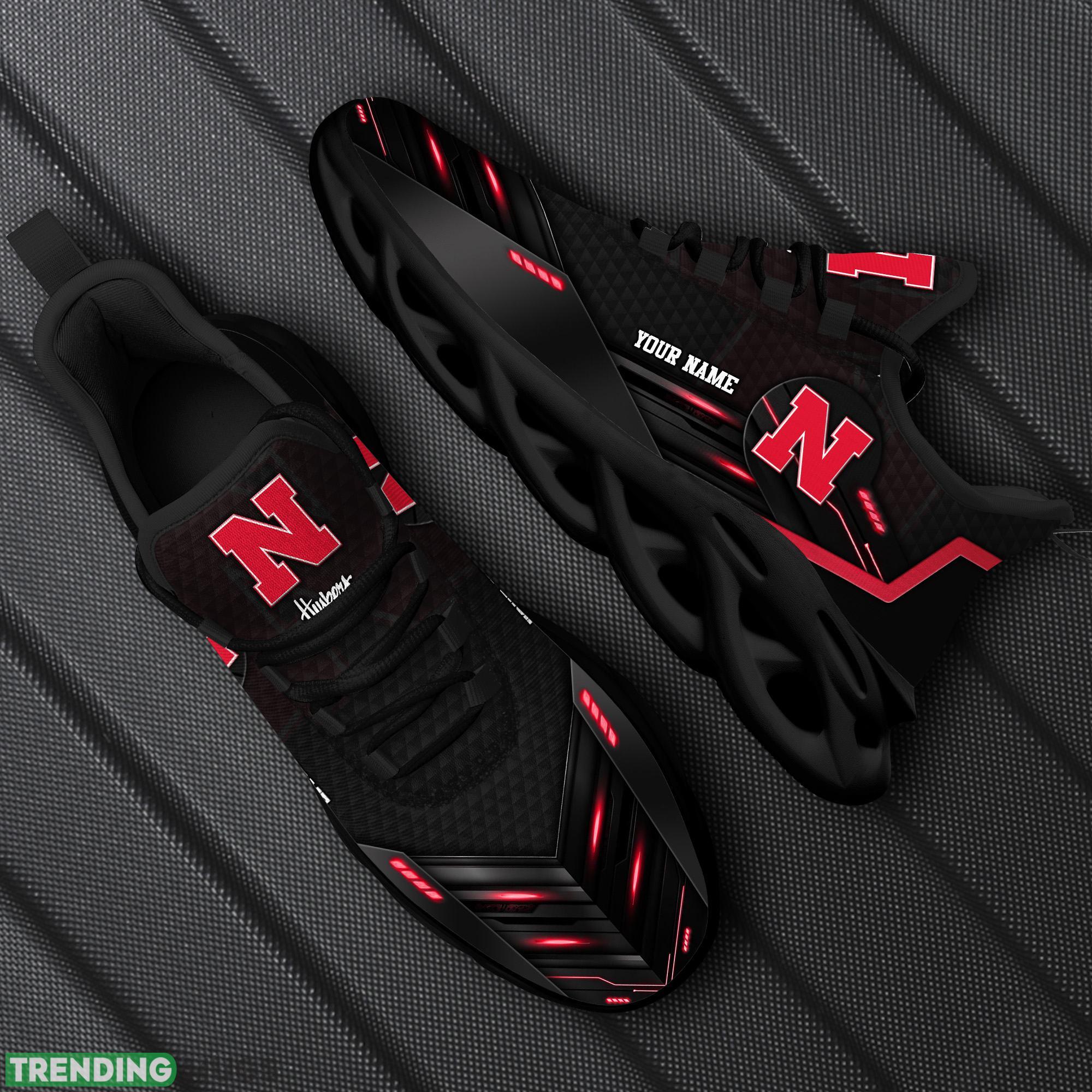 Custom Name Nebraska Cornhuskers Team Black Max Soul Shoes NCAA Teams For Fans Running Sports Shoes New Men And Women - 131223-095657 Custom Name Nebraska Cornhuskers Team Black Max Soul Shoes NCAA Teams For Fans Running Sports Shoes New Men And Women - 131223-095657
