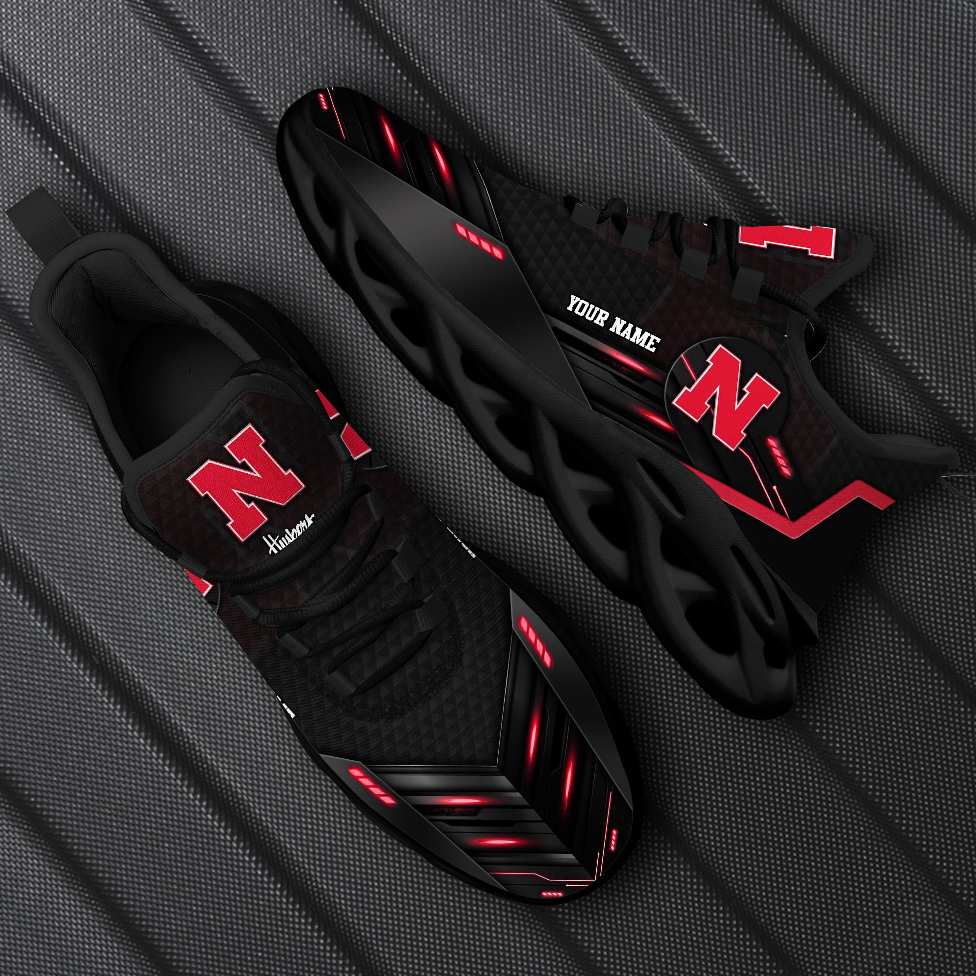 Custom Name Nebraska Cornhuskers Team Black Max Soul Shoes NCAA Teams For Fans Sports Shoes New Men And Women - 221223-123241 Custom Name Nebraska Cornhuskers Team Black Max Soul Shoes NCAA Teams For Fans Sports Shoes New Men And Women - 221223-123241