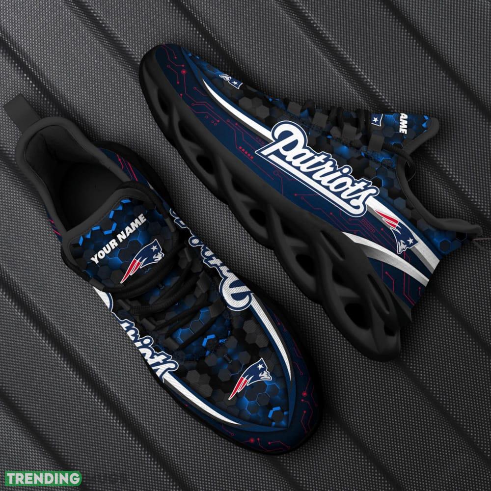 Custom Name New England Patriots NFL Football Team Sports Running Shoes New Design For Fans Gift Max Soul Sneakers Max Soul Custom Name New England Patriots NFL Football Team Sports Running Shoes New Design For Fans Gift Max Soul Sneakers Max Soul