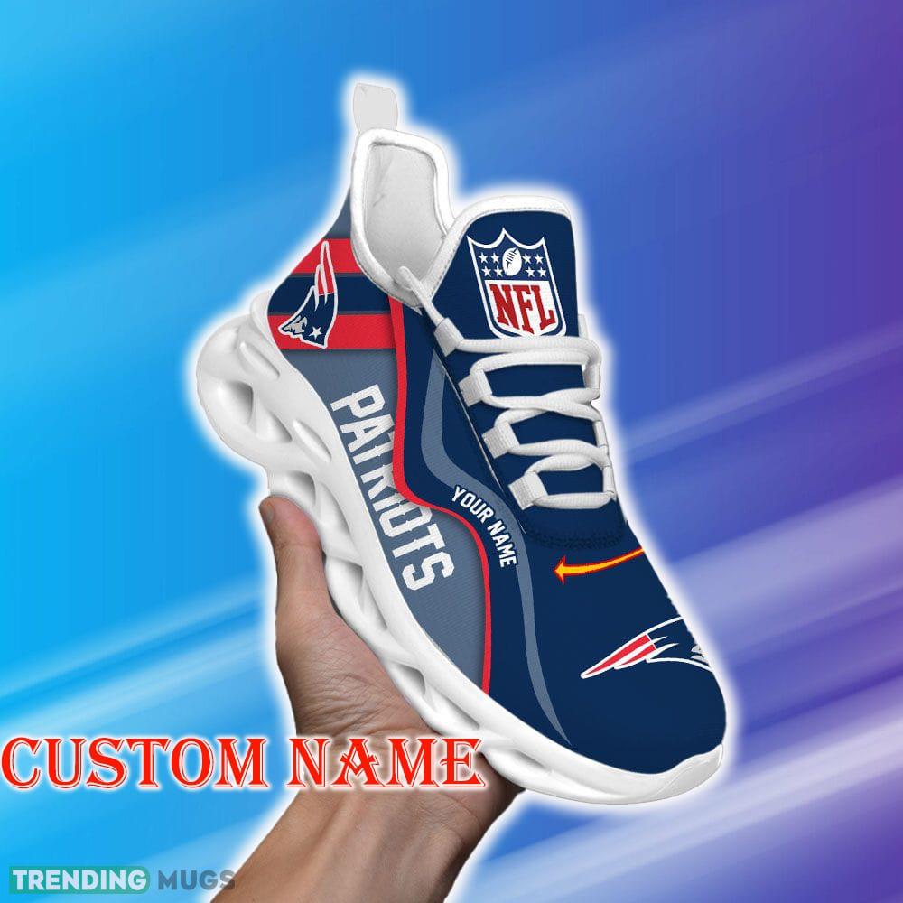 Custom Name New England Patriots NFL Unique Max Soul Shoes Forward Gift Fans Running Sneakers New Shoes Max Soul Custom Name New England Patriots NFL Unique Max Soul Shoes Forward Gift Fans Running Sneakers New Shoes Max Soul