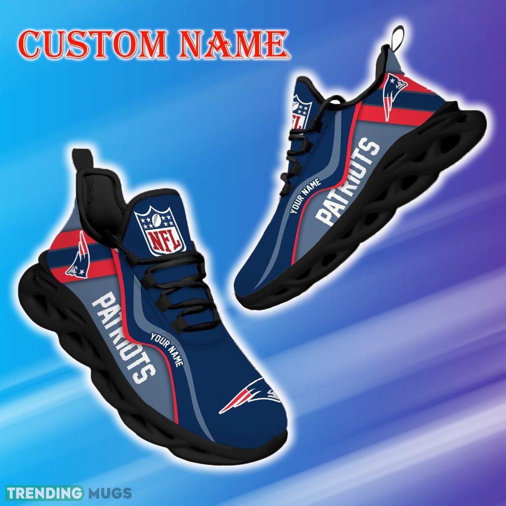Custom Name New England Patriots NFL Unique Max Soul Shoes Forward Gift Fans Running Sneakers New Shoes Max Soul Custom Name New England Patriots NFL Unique Max Soul Shoes Forward Gift Fans Running Sneakers New Shoes Max Soul