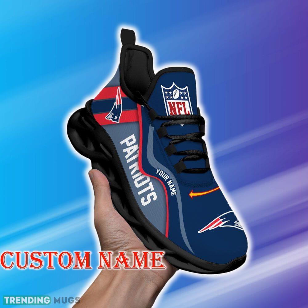 Custom Name New England Patriots NFL Unique Max Soul Shoes Forward Gift Fans Running Sneakers New Shoes - New England Patriots NFL Customized Unique Max Soul Shoes_1 Custom Name New England Patriots NFL Unique Max Soul Shoes Forward Gift Fans Running Sneakers New Shoes - New England Patriots NFL Customized Unique Max Soul Shoes_1