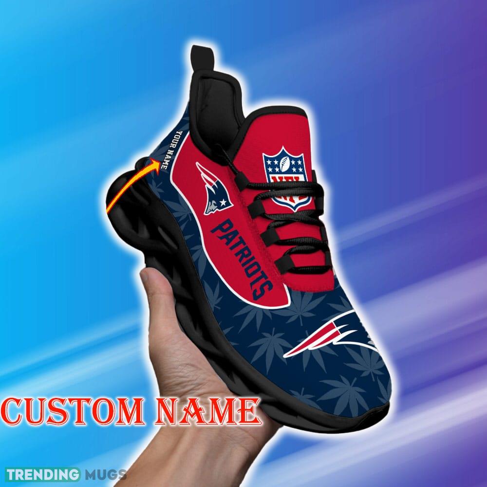 Custom Name New England Patriots Weed Max Soul Shoes Effortless Gift Fans Running Sneakers New Shoes - New England Patriots Personalized Weed Limited Edition Max Soul Shoes_1 Custom Name New England Patriots Weed Max Soul Shoes Effortless Gift Fans Running Sneakers New Shoes - New England Patriots Personalized Weed Limited Edition Max Soul Shoes_1