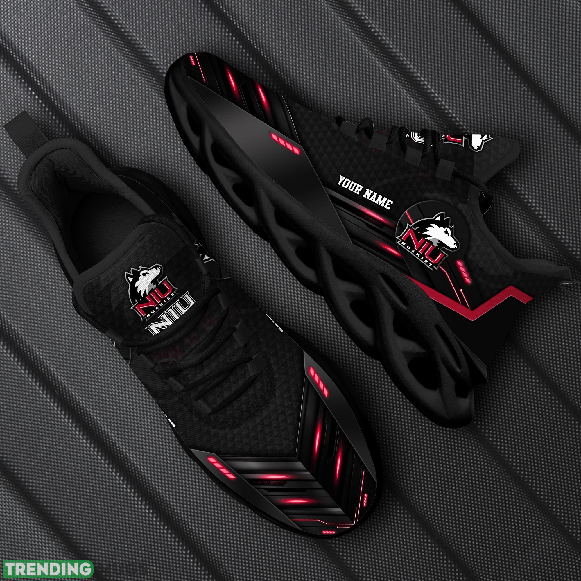 Custom Name Northern Illinois Huskies Team Black Max Soul Shoes NCAA Teams For Fans Running Shoes New Clunky Sneakers - 131223-100113 Custom Name Northern Illinois Huskies Team Black Max Soul Shoes NCAA Teams For Fans Running Shoes New Clunky Sneakers - 131223-100113
