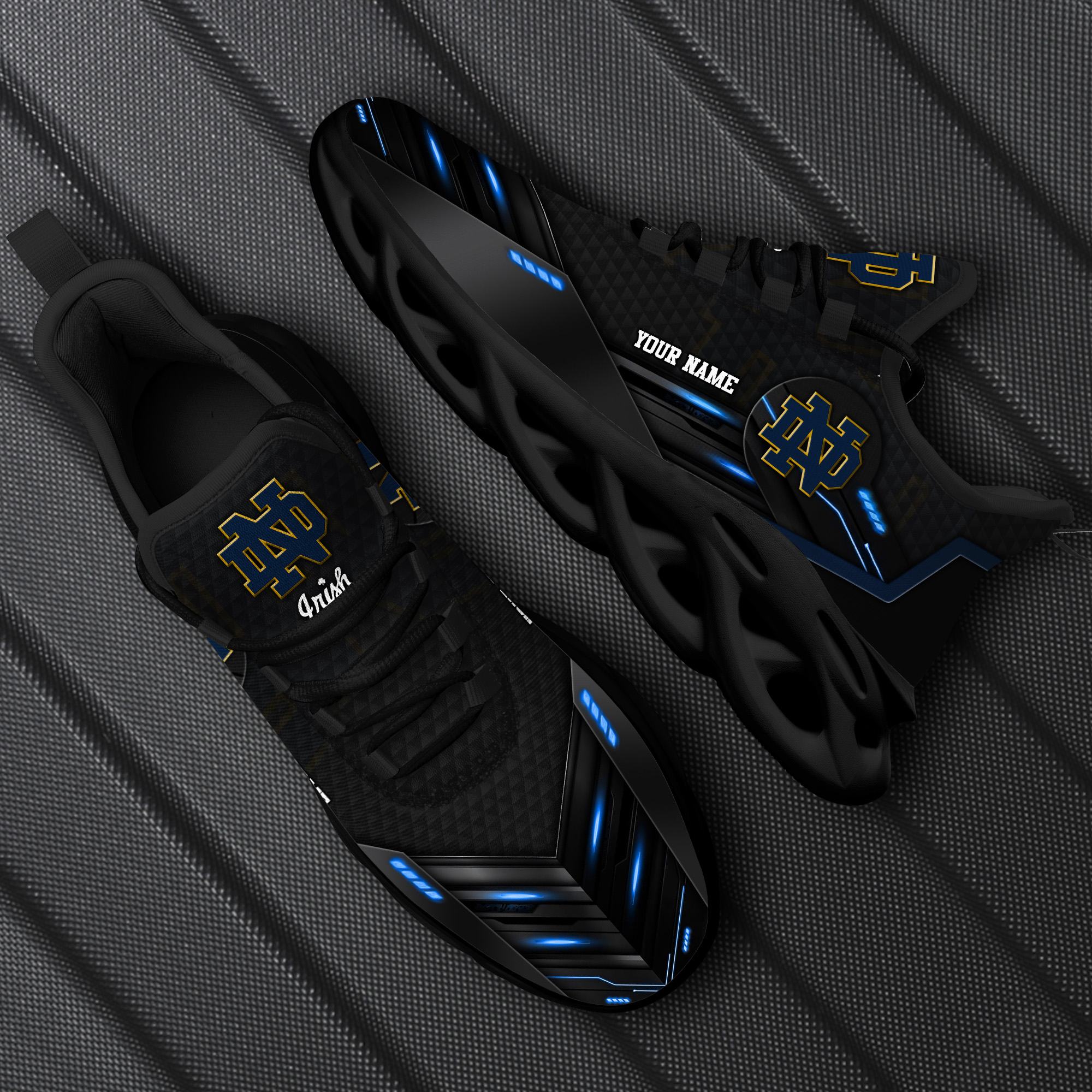 Custom Name Notre Dame Fighting Irish Team Black Max Soul Shoes NCAA Teams For Fans Running Sports Shoes New Men And Women Max Soul Custom Name Notre Dame Fighting Irish Team Black Max Soul Shoes NCAA Teams For Fans Running Sports Shoes New Men And Women Max Soul