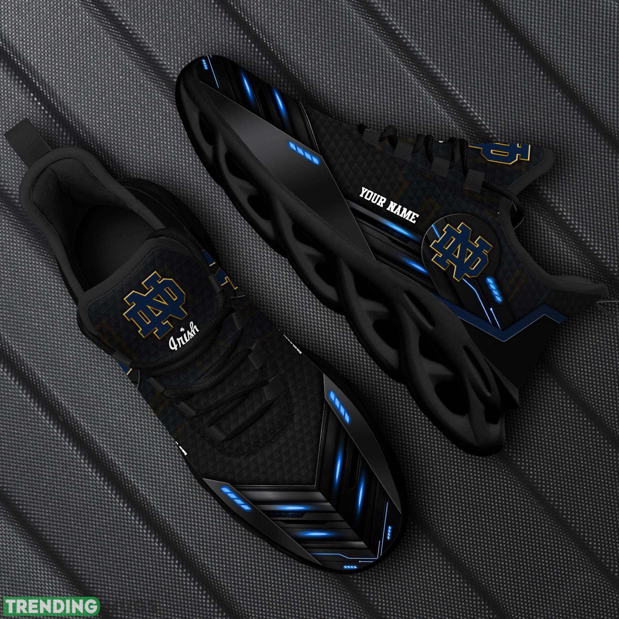 Custom Name Notre Dame Fighting Irish Team Black Max Soul Shoes NCAA Teams For Fans Running Sports Shoes New Men And Women - 131223-100327 Custom Name Notre Dame Fighting Irish Team Black Max Soul Shoes NCAA Teams For Fans Running Sports Shoes New Men And Women - 131223-100327