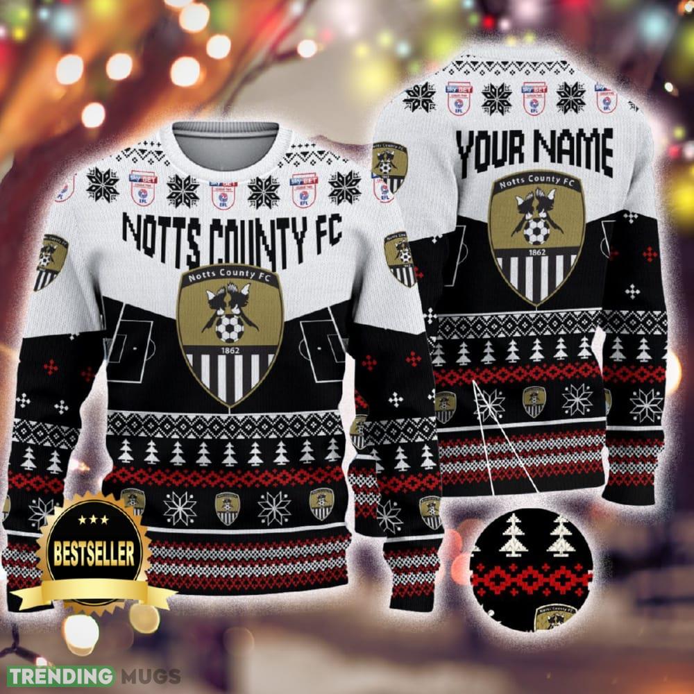 Custom Name Notts County FC Ugly Christmas Sweater New Logo Gift For Men And Women Fans - Custom Name Notts County FC Ugly Christmas Sweater New Logo Gift For Men And Women Fans Custom Name Notts County FC Ugly Christmas Sweater New Logo Gift For Men And Women Fans - Custom Name Notts County FC Ugly Christmas Sweater New Logo Gift For Men And Women Fans