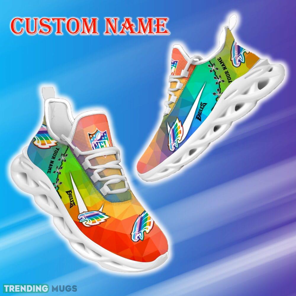 Custom Name Philadelphia Eagles NFL Max Soul Shoes Badge Gift Fans Running Sneakers New Shoes Max Soul Custom Name Philadelphia Eagles NFL Max Soul Shoes Badge Gift Fans Running Sneakers New Shoes Max Soul
