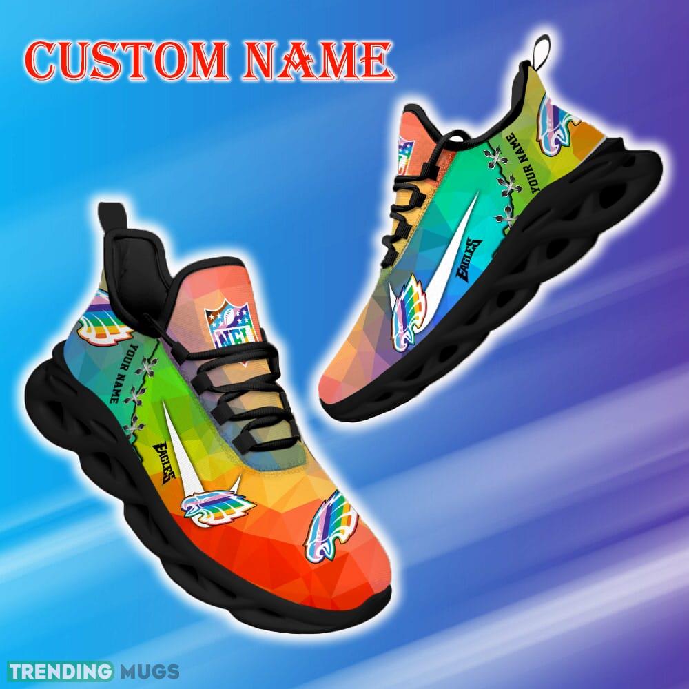 Custom Name Philadelphia Eagles NFL Max Soul Shoes Badge Gift Fans Running Sneakers New Shoes Max Soul Custom Name Philadelphia Eagles NFL Max Soul Shoes Badge Gift Fans Running Sneakers New Shoes Max Soul