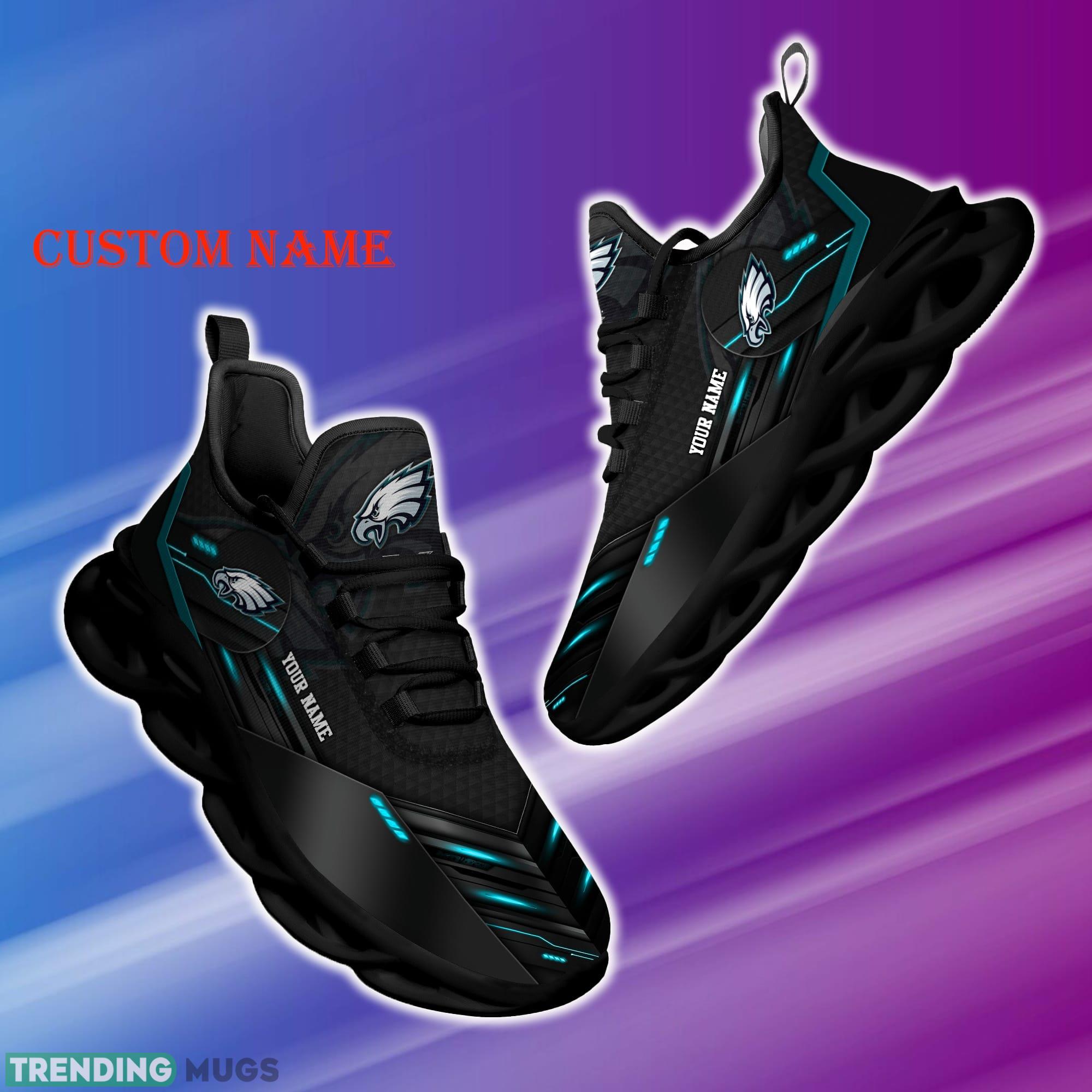 Custom Name Philadelphia Eagles NFL Sport Black Max Soul Shoes Imagery Gift Fans Running Sneakers New Shoes Max Soul Custom Name Philadelphia Eagles NFL Sport Black Max Soul Shoes Imagery Gift Fans Running Sneakers New Shoes Max Soul