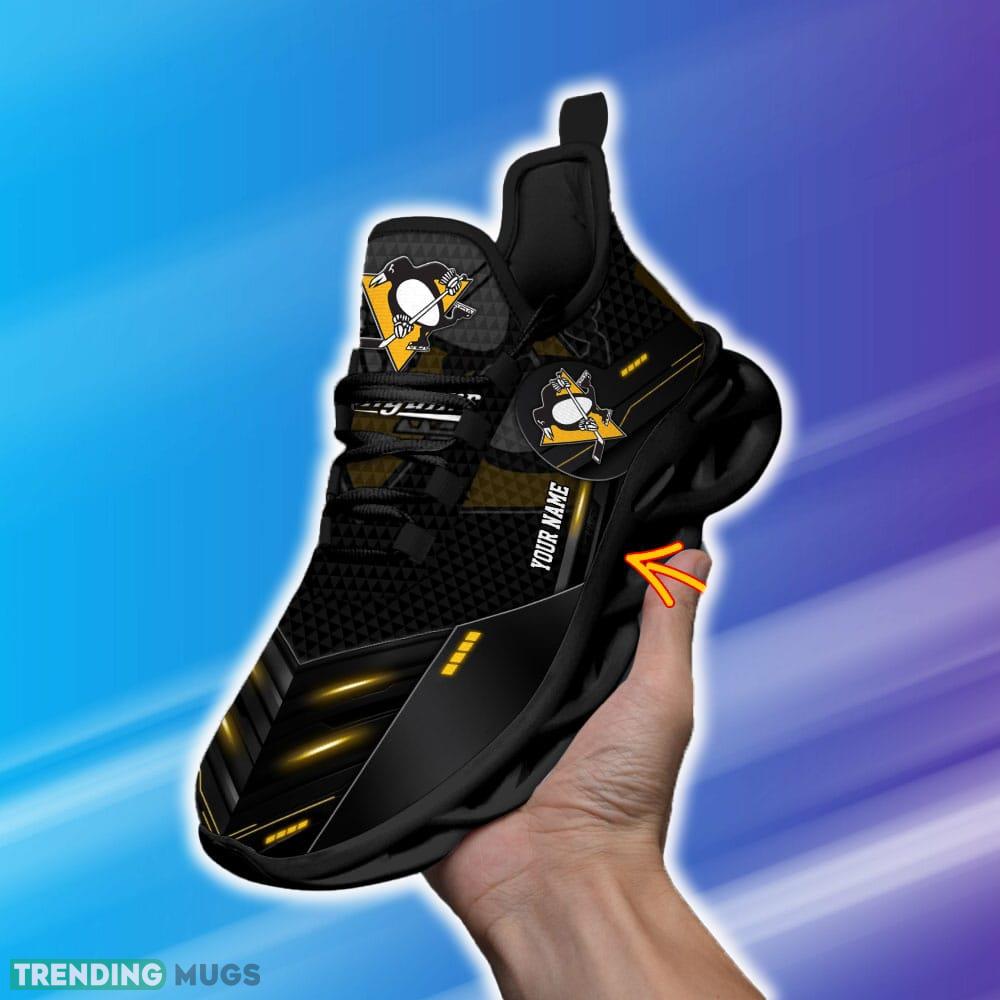 Custom Name Pittsburgh Penguins NHL Sport Black Max Soul Shoes Symbolic Gift Fans Running Sneakers New Shoes - Pittsburgh Penguins Personalized NHL Sport Black Max Soul Shoes_1 Custom Name Pittsburgh Penguins NHL Sport Black Max Soul Shoes Symbolic Gift Fans Running Sneakers New Shoes - Pittsburgh Penguins Personalized NHL Sport Black Max Soul Shoes_1