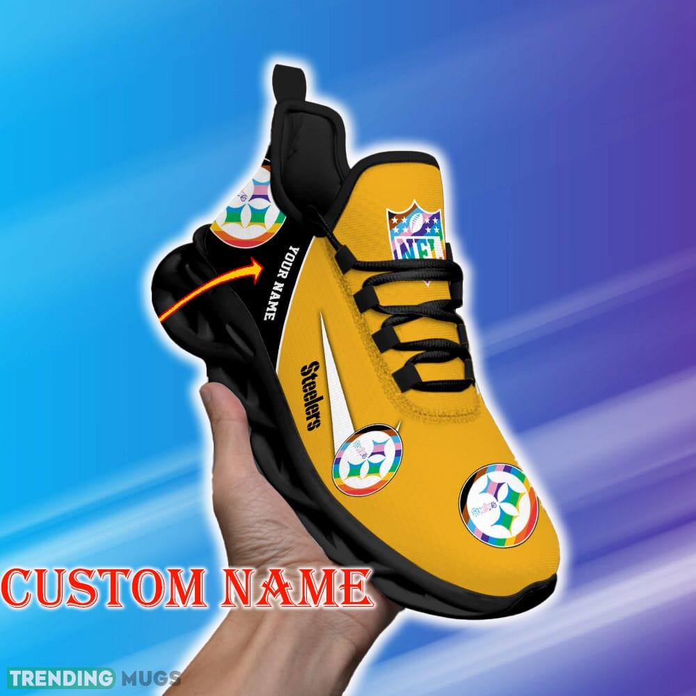 Custom Name Pittsburgh Steelers NFL Max Soul Shoes Symbol Gift Fans Running Sneakers New Shoes Max Soul Custom Name Pittsburgh Steelers NFL Max Soul Shoes Symbol Gift Fans Running Sneakers New Shoes Max Soul
