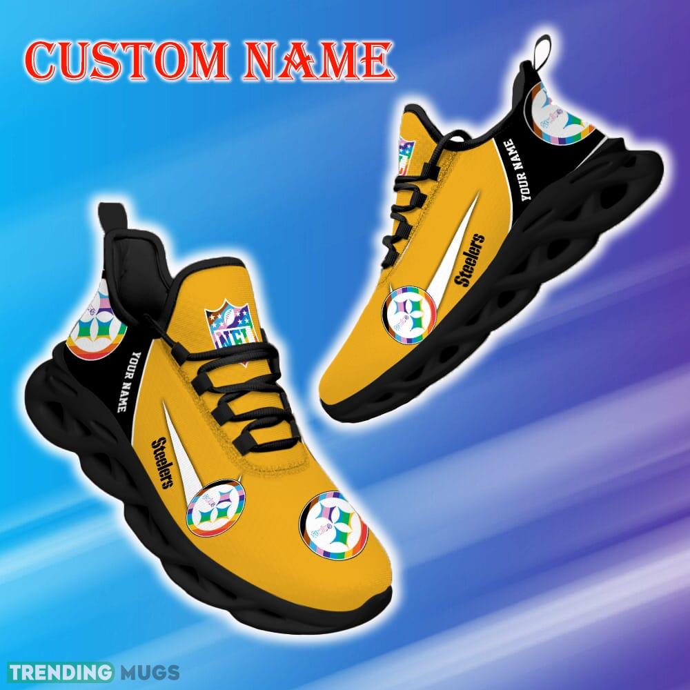 Custom Name Pittsburgh Steelers NFL Max Soul Shoes Symbol Gift Fans Running Sneakers New Shoes Max Soul Custom Name Pittsburgh Steelers NFL Max Soul Shoes Symbol Gift Fans Running Sneakers New Shoes Max Soul
