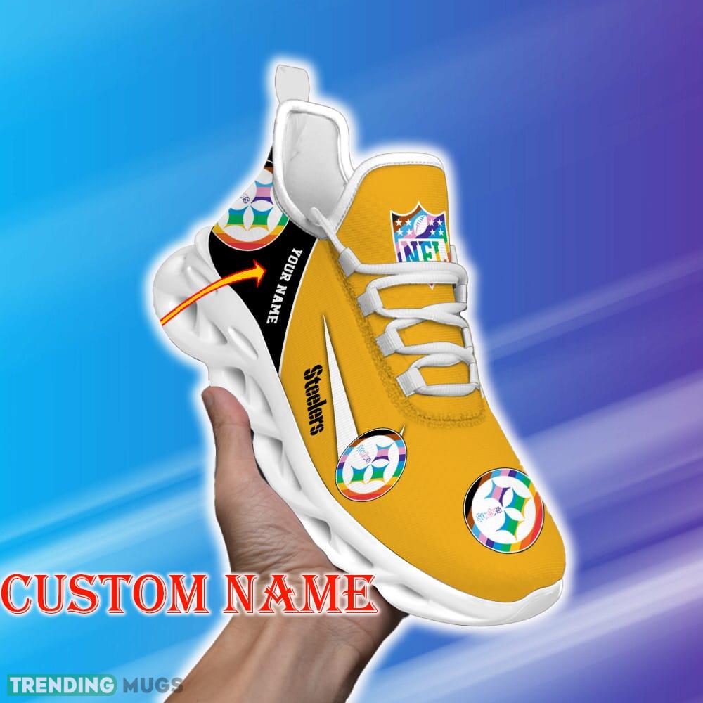 Custom Name Pittsburgh Steelers NFL Max Soul Shoes Symbol Gift Fans Running Sneakers New Shoes - Pittsburgh Steelers Personalized Pride Month Luxury NFL Max Soul Shoes v2_1 Custom Name Pittsburgh Steelers NFL Max Soul Shoes Symbol Gift Fans Running Sneakers New Shoes - Pittsburgh Steelers Personalized Pride Month Luxury NFL Max Soul Shoes v2_1