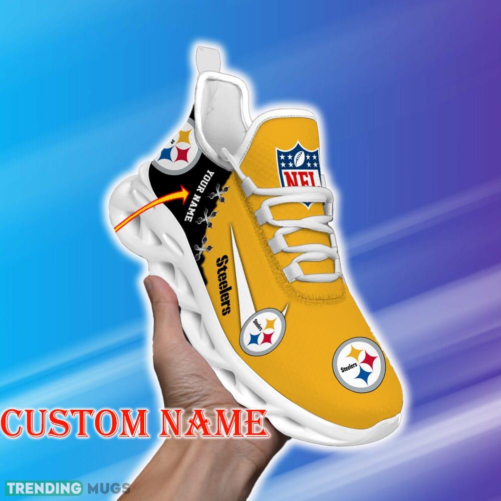 Custom Name Pittsburgh Steelers NFL Max Soul Shoes Trademark Gift Fans Running Sneakers New Shoes Max Soul Custom Name Pittsburgh Steelers NFL Max Soul Shoes Trademark Gift Fans Running Sneakers New Shoes Max Soul