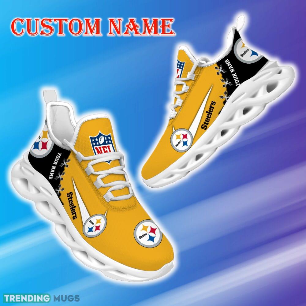 Custom Name Pittsburgh Steelers NFL Max Soul Shoes Trademark Gift Fans Running Sneakers New Shoes Max Soul Custom Name Pittsburgh Steelers NFL Max Soul Shoes Trademark Gift Fans Running Sneakers New Shoes Max Soul