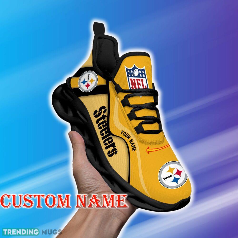 Custom Name Pittsburgh Steelers NFL Unique Max Soul Shoes Iconography Gift Fans Running Sneakers New Shoes - Pittsburgh Steelers NFL Customized Unique Max Soul Shoes_1 Custom Name Pittsburgh Steelers NFL Unique Max Soul Shoes Iconography Gift Fans Running Sneakers New Shoes - Pittsburgh Steelers NFL Customized Unique Max Soul Shoes_1