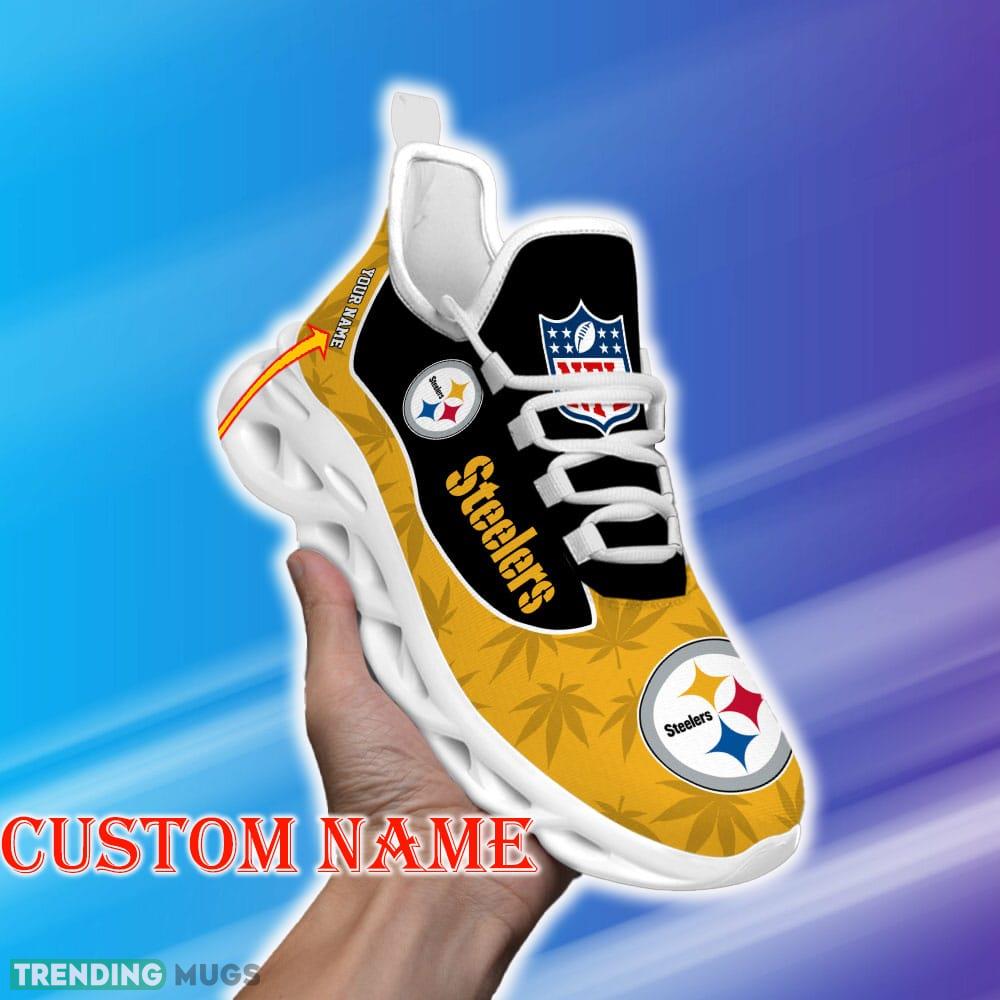Custom Name Pittsburgh Steelers Weed Max Soul Shoes Icon Gift Fans Running Sneakers New Shoes Max Soul Custom Name Pittsburgh Steelers Weed Max Soul Shoes Icon Gift Fans Running Sneakers New Shoes Max Soul