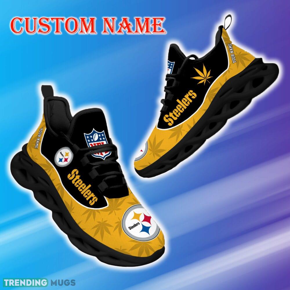 Custom Name Pittsburgh Steelers Weed Max Soul Shoes Icon Gift Fans Running Sneakers New Shoes Max Soul Custom Name Pittsburgh Steelers Weed Max Soul Shoes Icon Gift Fans Running Sneakers New Shoes Max Soul