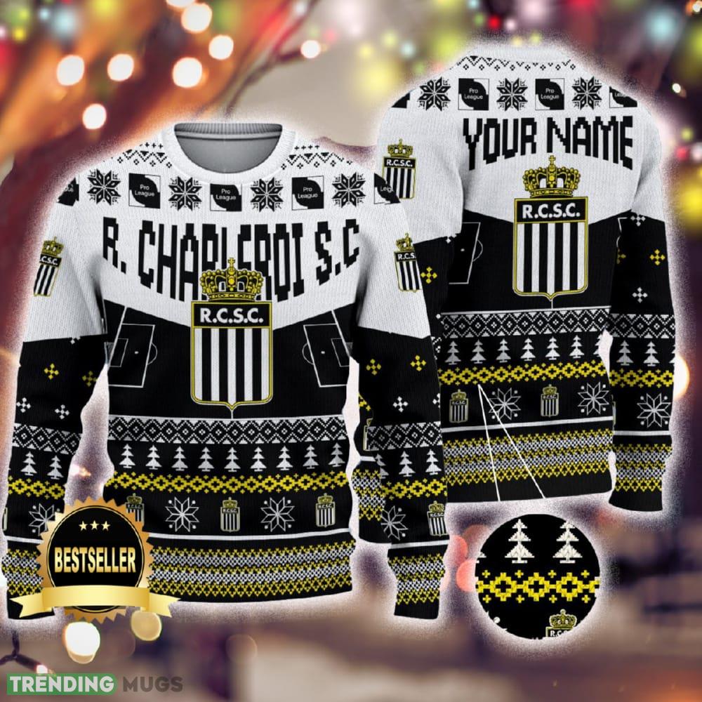 Custom Name R Charleroi SC Ugly Christmas Sweater New Logo Gift For Men And Women Fans - Custom Name R Charleroi SC Ugly Christmas Sweater New Logo Gift For Men And Women Fans Custom Name R Charleroi SC Ugly Christmas Sweater New Logo Gift For Men And Women Fans - Custom Name R Charleroi SC Ugly Christmas Sweater New Logo Gift For Men And Women Fans