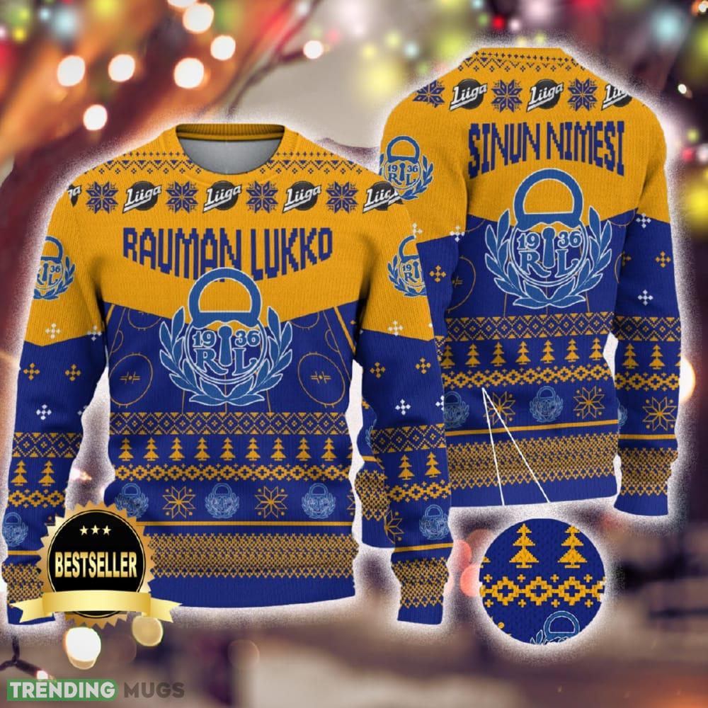 Custom Name Rauman Lukko Ugly Christmas Sweater New Logo Gift For Men And Women Fans - Custom Name Rauman Lukko Ugly Christmas Sweater New Logo Gift For Men And Women Fans Custom Name Rauman Lukko Ugly Christmas Sweater New Logo Gift For Men And Women Fans - Custom Name Rauman Lukko Ugly Christmas Sweater New Logo Gift For Men And Women Fans