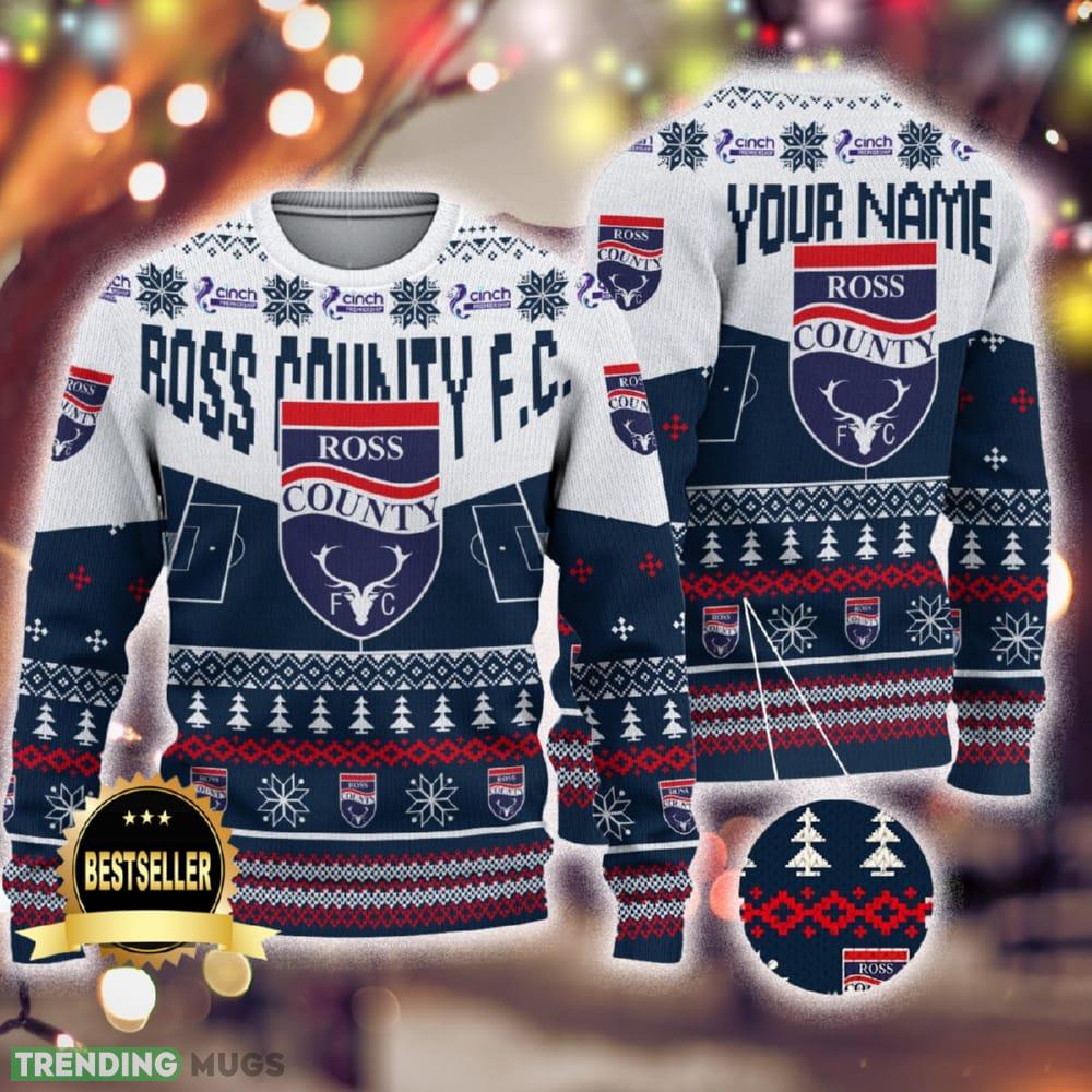 Custom Name Ross County FC Ugly Christmas Sweater New Logo Gift For Men And Women Fans - Custom Name Ross County FC Ugly Christmas Sweater New Logo Gift For Men And Women Fans Custom Name Ross County FC Ugly Christmas Sweater New Logo Gift For Men And Women Fans - Custom Name Ross County FC Ugly Christmas Sweater New Logo Gift For Men And Women Fans