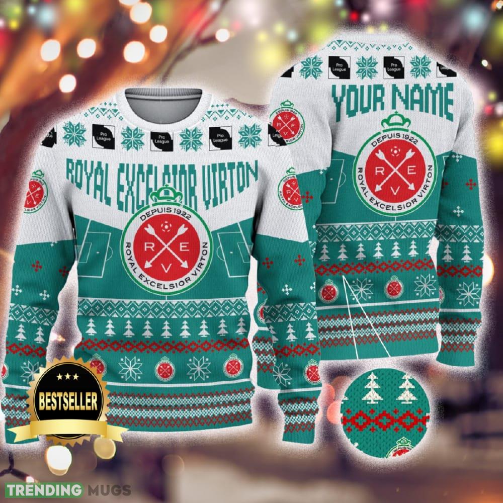 Custom Name Royal Excelsior Virton Ugly Christmas Sweater New Logo Gift For Men And Women Fans - Custom Name Royal Excelsior Virton Ugly Christmas Sweater New Logo Gift For Men And Women Fans Custom Name Royal Excelsior Virton Ugly Christmas Sweater New Logo Gift For Men And Women Fans - Custom Name Royal Excelsior Virton Ugly Christmas Sweater New Logo Gift For Men And Women Fans
