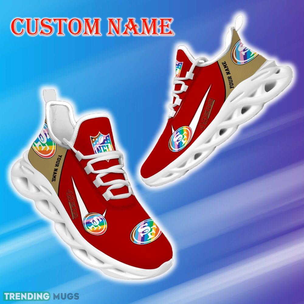 Custom Name San Francisco 49ers NFL Max Soul Shoes Accentuate Gift Fans Running Sneakers New Shoes Max Soul Custom Name San Francisco 49ers NFL Max Soul Shoes Accentuate Gift Fans Running Sneakers New Shoes Max Soul