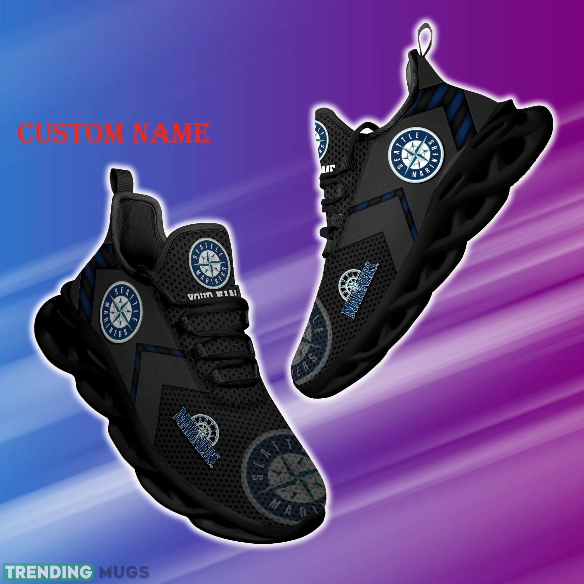 Custom Name Seattle Mariners MLB Max Soul Shoes Energize Gift Fans Running Sneakers New Shoes Max Soul Custom Name Seattle Mariners MLB Max Soul Shoes Energize Gift Fans Running Sneakers New Shoes Max Soul
