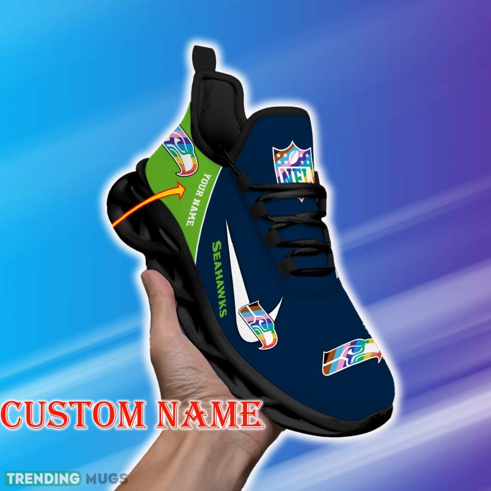 Custom Name Seattle seahawks NFL Max Soul Shoes Inspiration Gift Fans Running Sneakers New Shoes Max Soul Custom Name Seattle seahawks NFL Max Soul Shoes Inspiration Gift Fans Running Sneakers New Shoes Max Soul