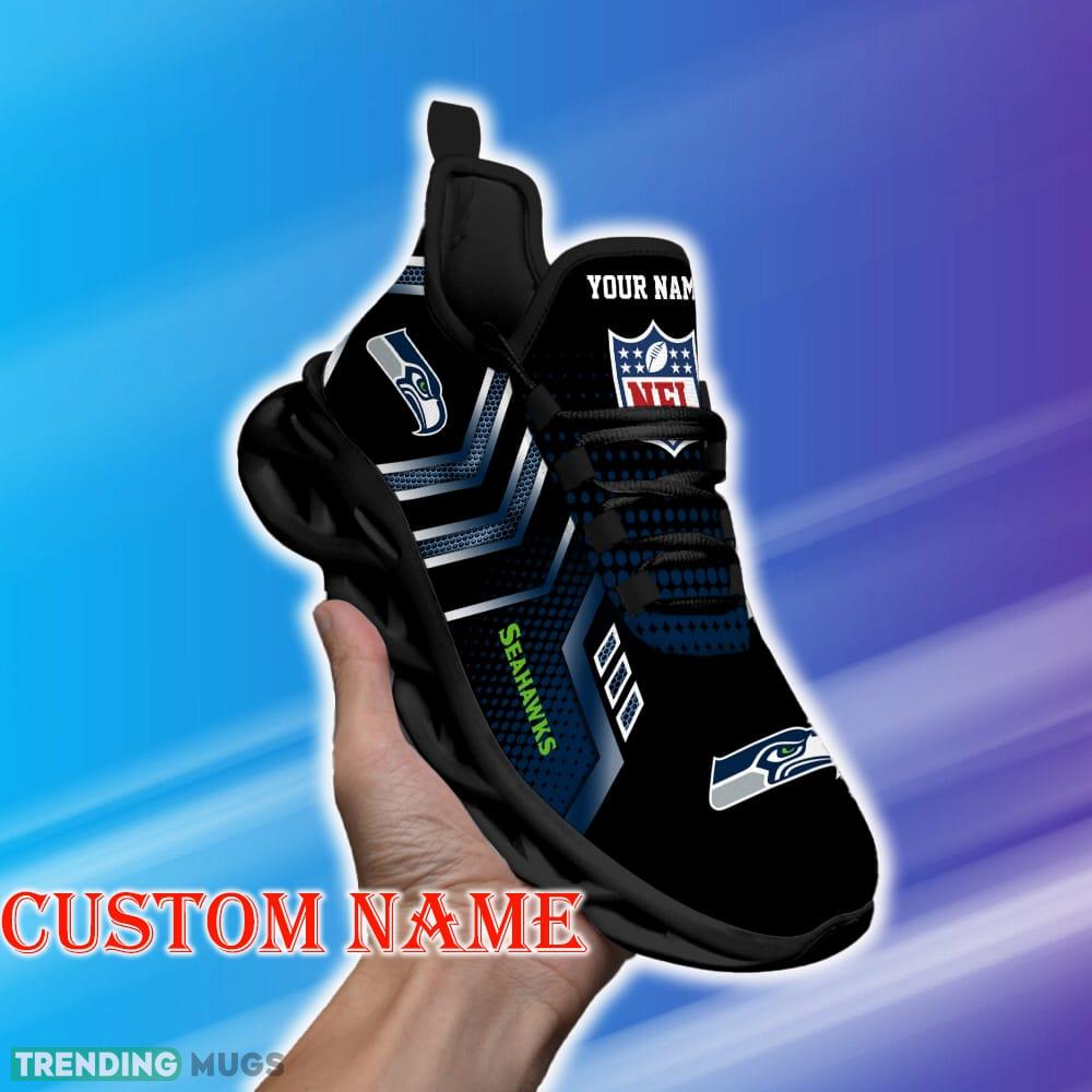 Custom Name Seattle seahawks NFL Metal Style Design Max Soul Shoes Streetstyle Gift Fans Running Sneakers New Shoes Max Soul Custom Name Seattle seahawks NFL Metal Style Design Max Soul Shoes Streetstyle Gift Fans Running Sneakers New Shoes Max Soul